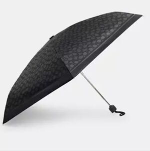 NWT Coach Uv Protection Mini Umbrella In Signature Print